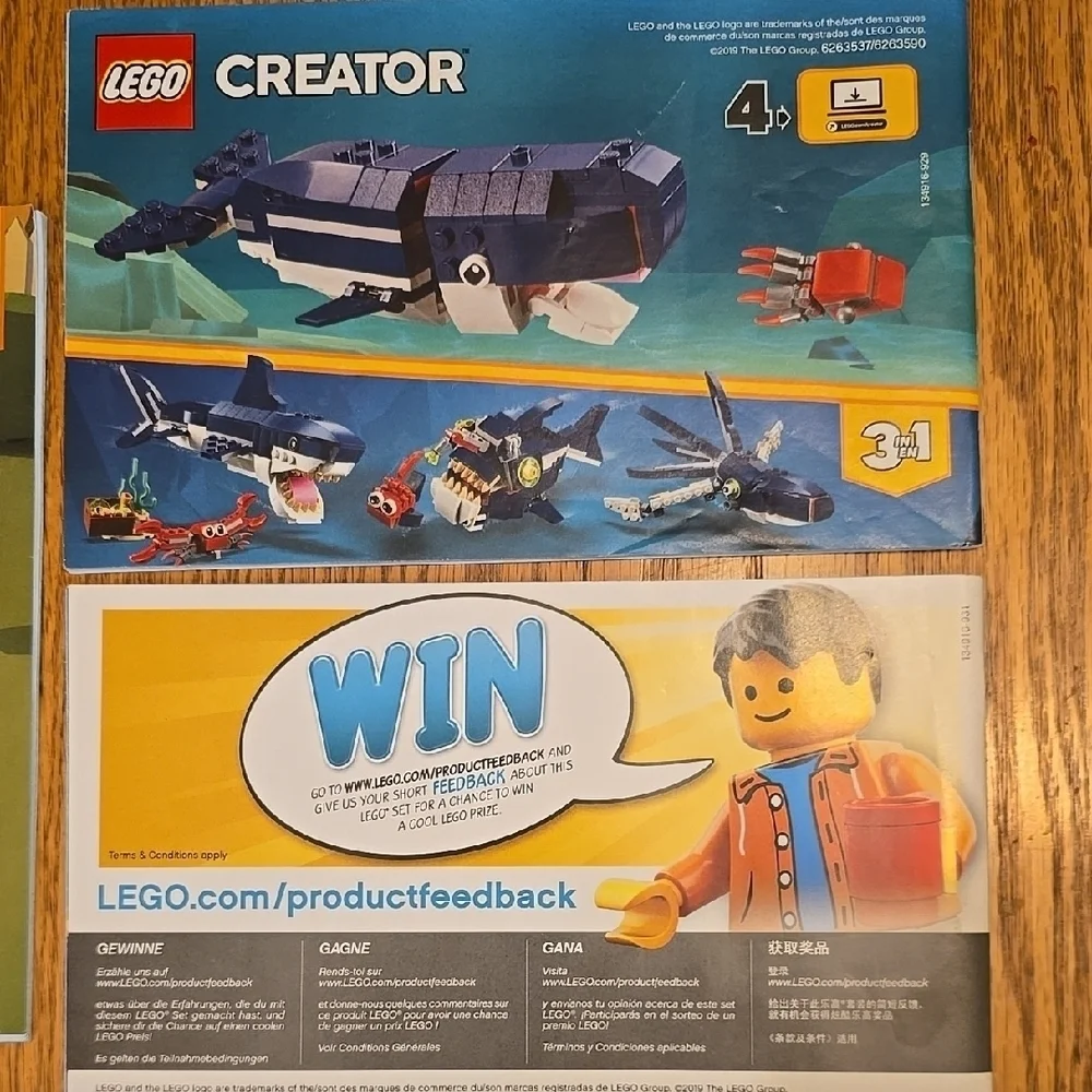 LEGO Creator 3-in-1 Skull Island and Sea Creatures INSTRUCTION BOOKS ONLY LOT H